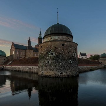 Vadstena Castle at sunset