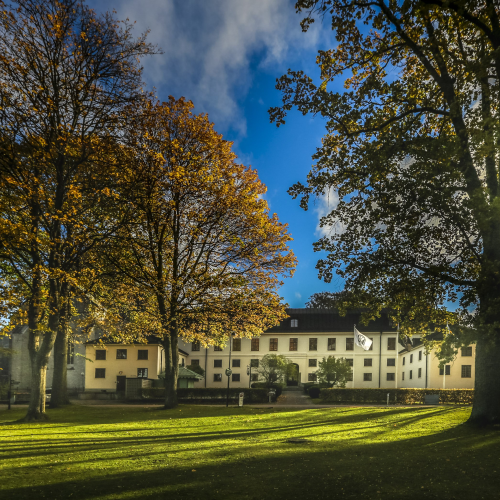 The monastery hotel in fall