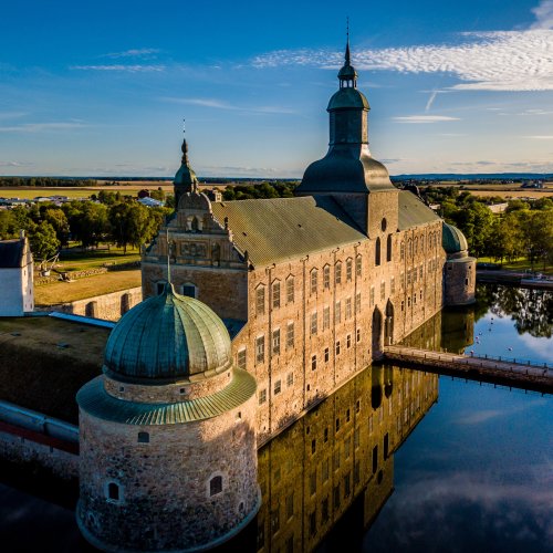 Aerial view vadstena castle klosterhotel 27