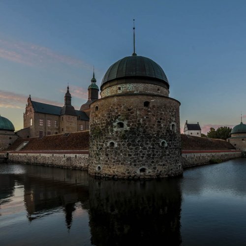 Vadstena Castle at sunset