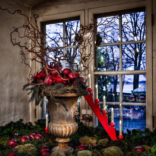 Christmas decorations at the Monastery
