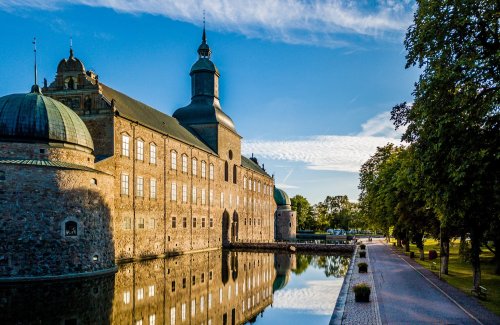 Aerial view vadstena castle monastery hotel web