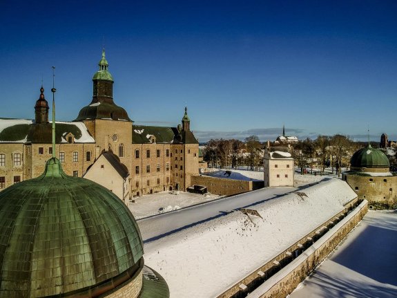Vadstena klosterhotel castle from above 11